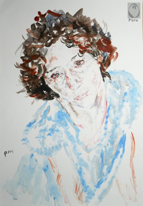 oil on paper - olio su carta di Piro